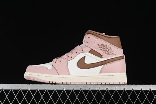All categories Air Jordan Jordan series basketball shoes Air Jordan 1 Mid Air Jordan 1 Mid AJ1 Joe 1 khaki powder China basketball shoes BQ6472-620